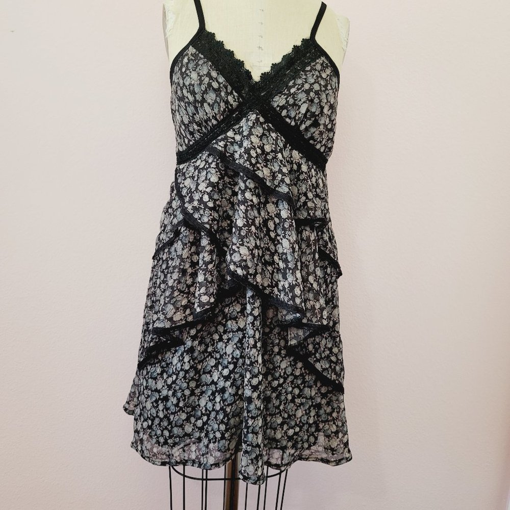 Floral print woven dress